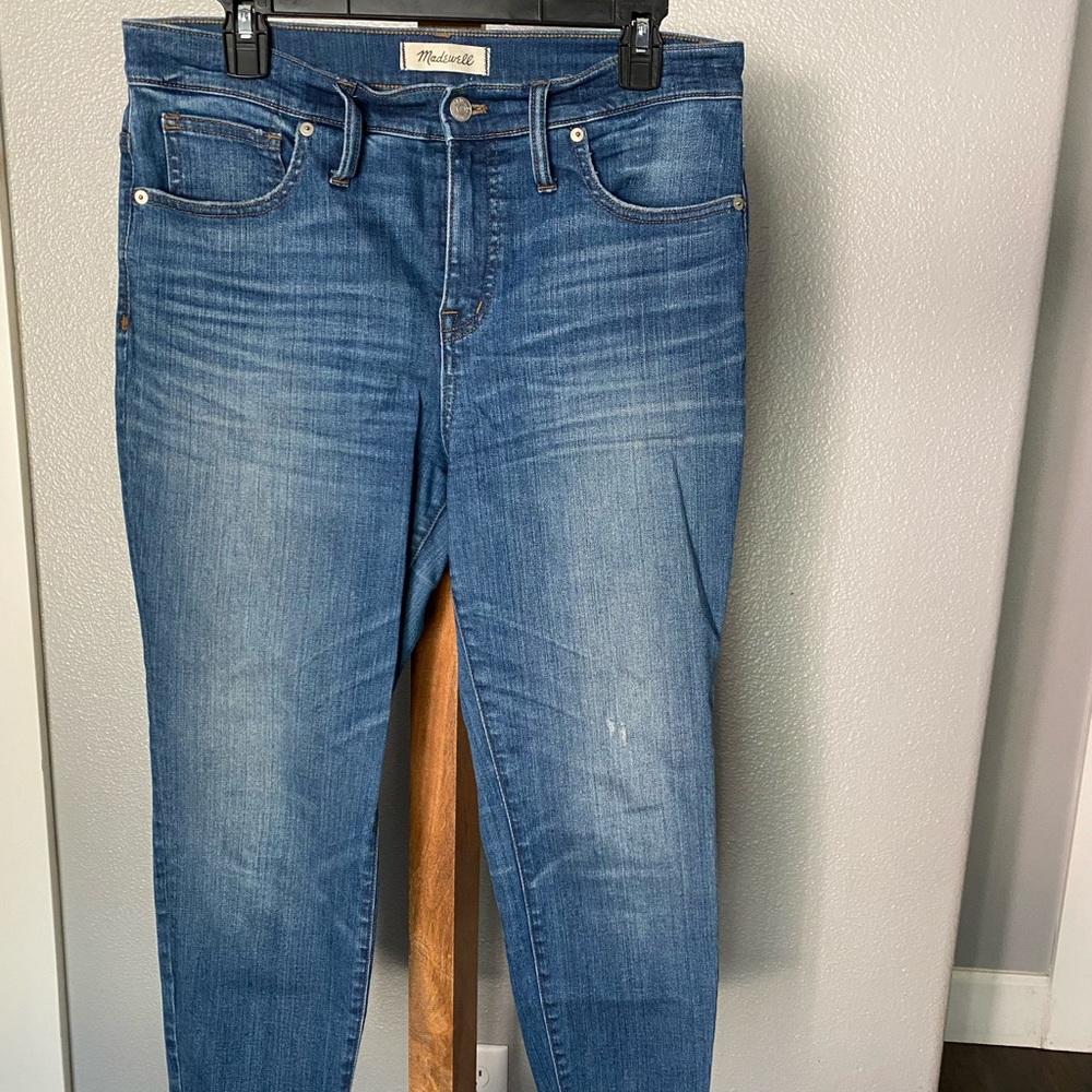Madewell High Rise Tulip Hem skinny jeans